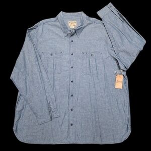 NWT! Polo Ralph Lauren Denim Chambray Button Down Long Sleeve Shirt Sz 3XLT